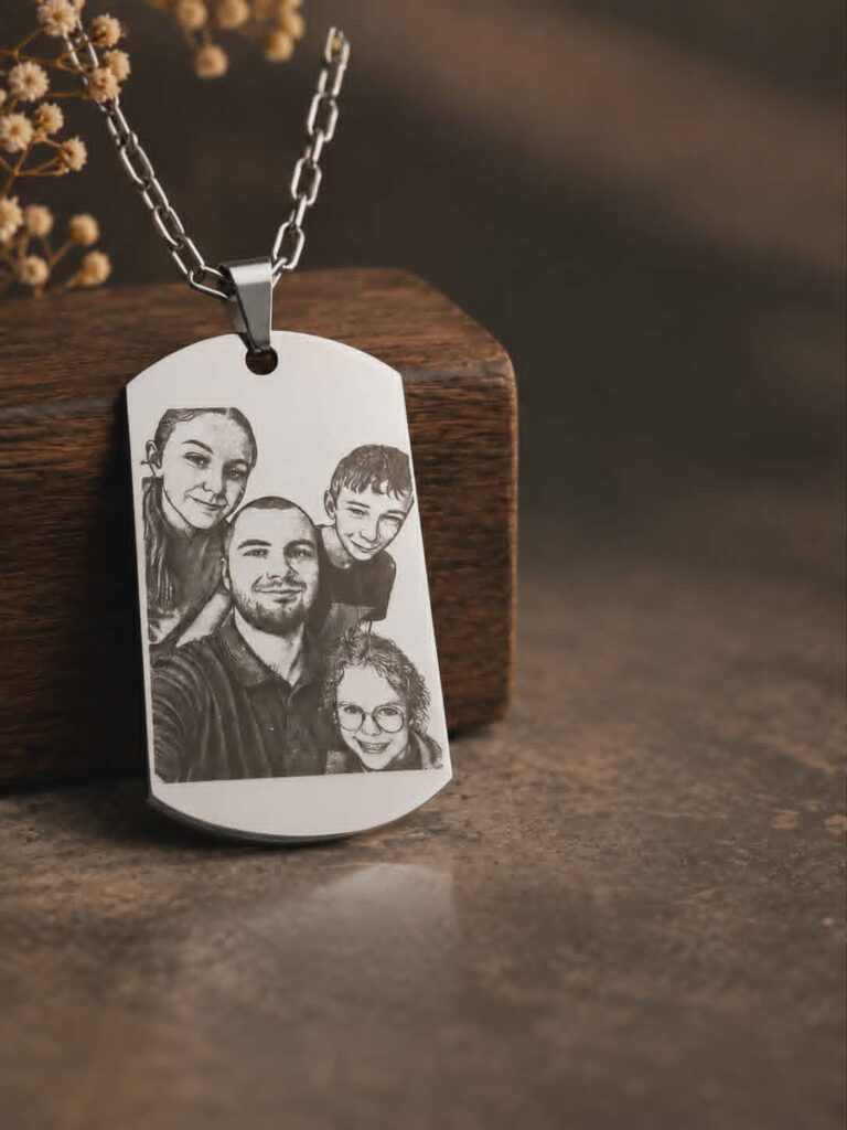 Pendentif Gravé Personnalisé – Votre Histoire Gravée à Jamais ✨